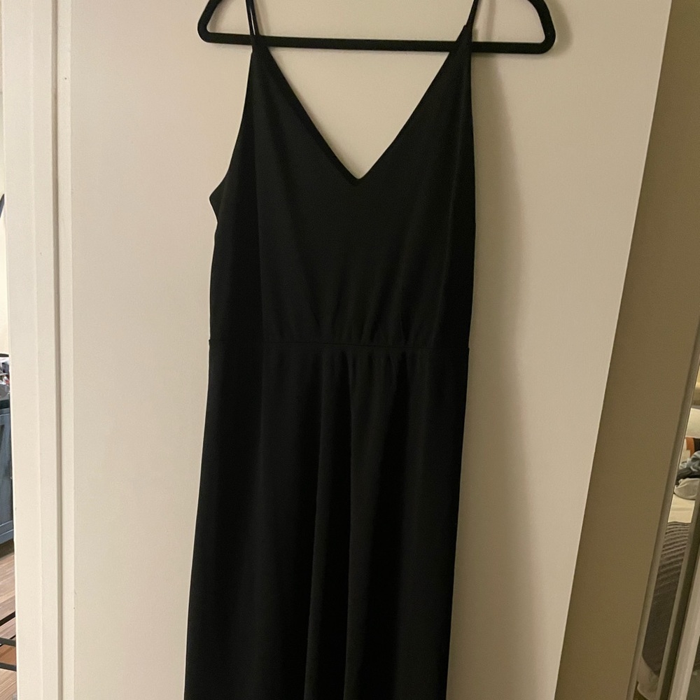 Black midi H&M a-line dress